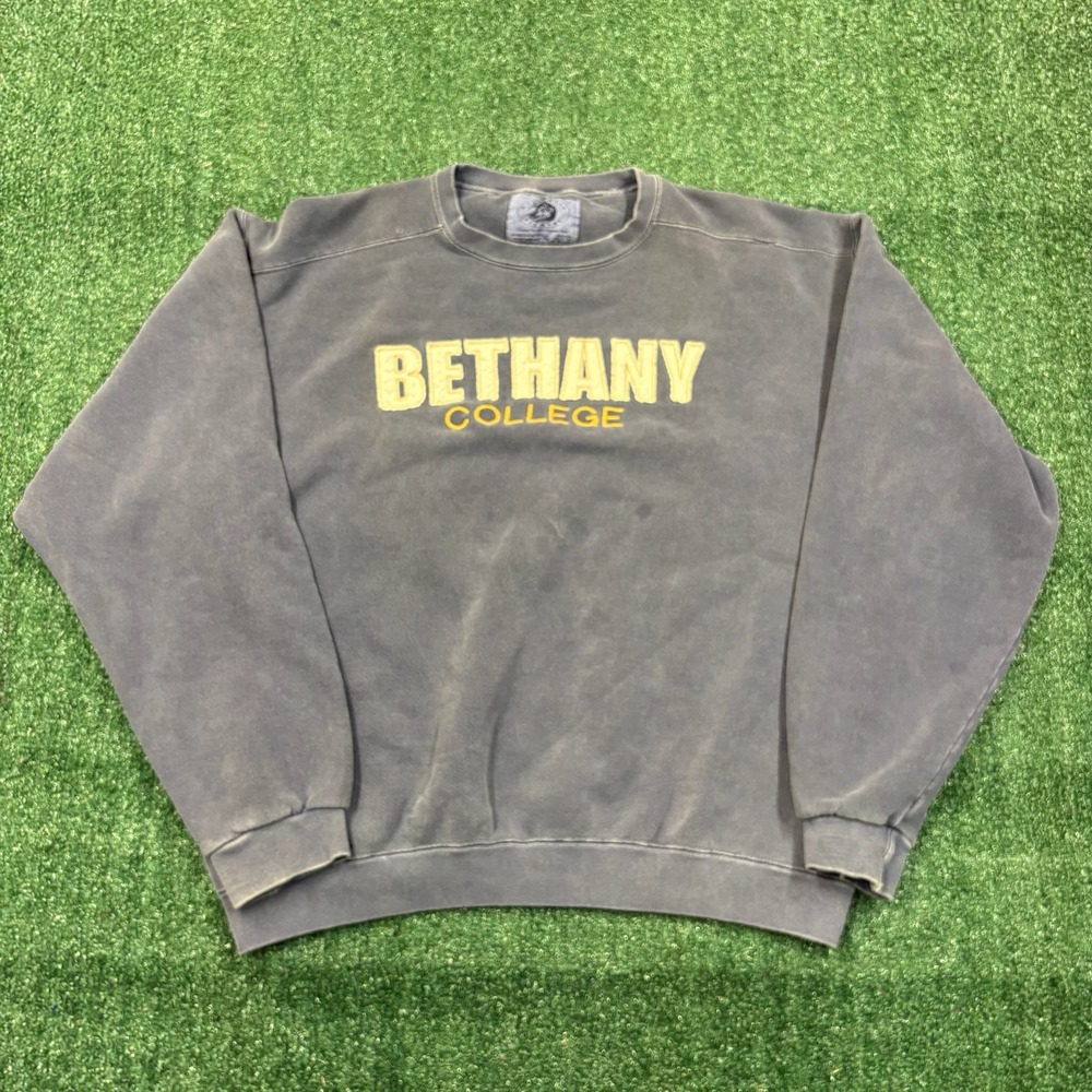 Vintage 90s Authentic Pigment Bethany College Crewneck Sweater